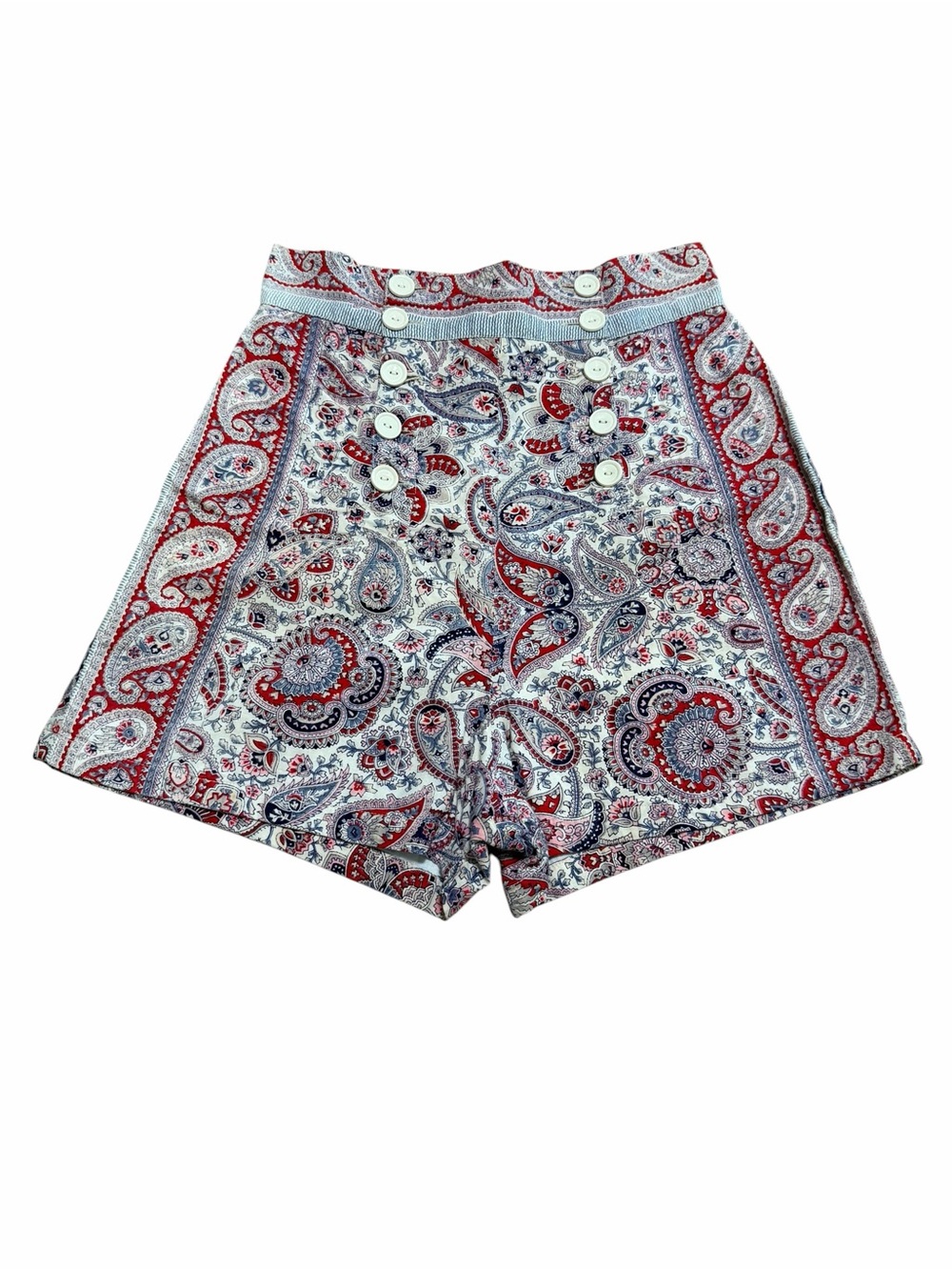Vintage Made & Styled in Hawaii High Waist Button Front Resort Wear Shorts